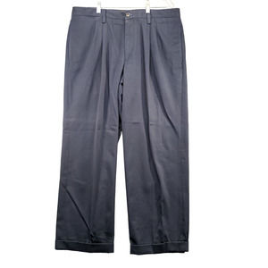 Eddie Bauer Men's Relaxed Fit Wrinkle Stain Resistant Dress Pants Blue 36 Cotton